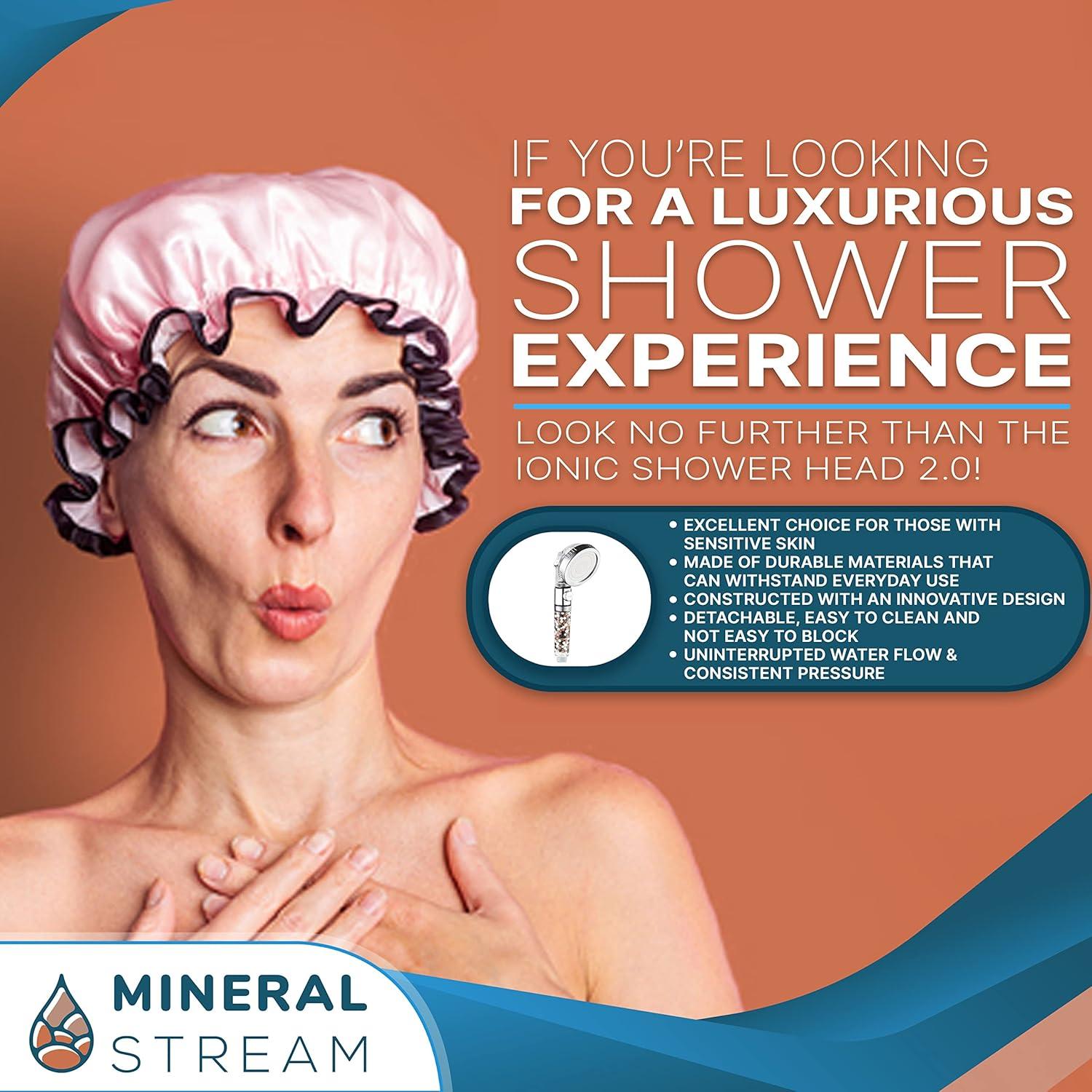 Cabezal de Ducha Iónico 2.0 MineralStream - Ahorro de Agua y Filtración