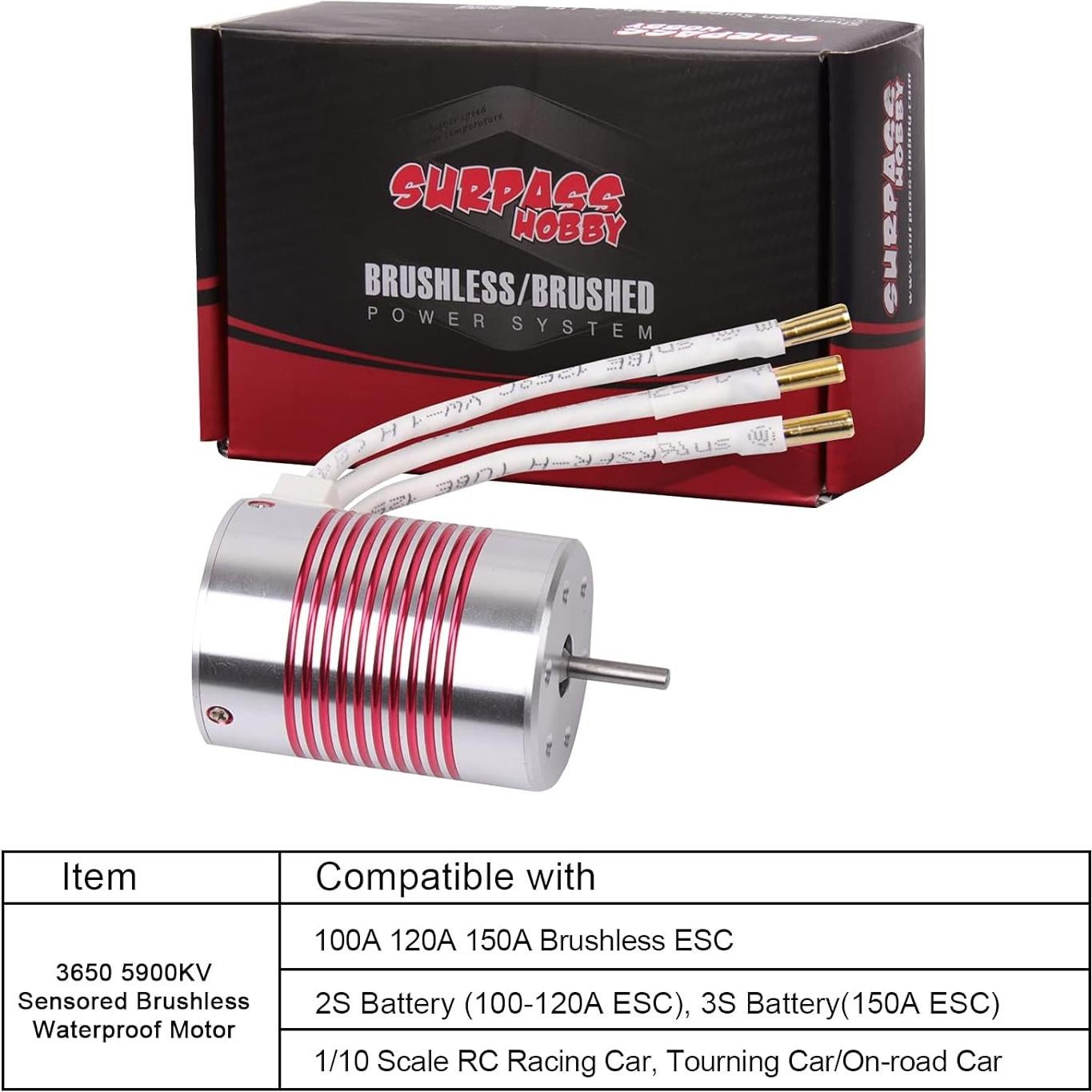 Motor Sin Escobillas 540 DideaECO 3650 5900KV 3.175mm