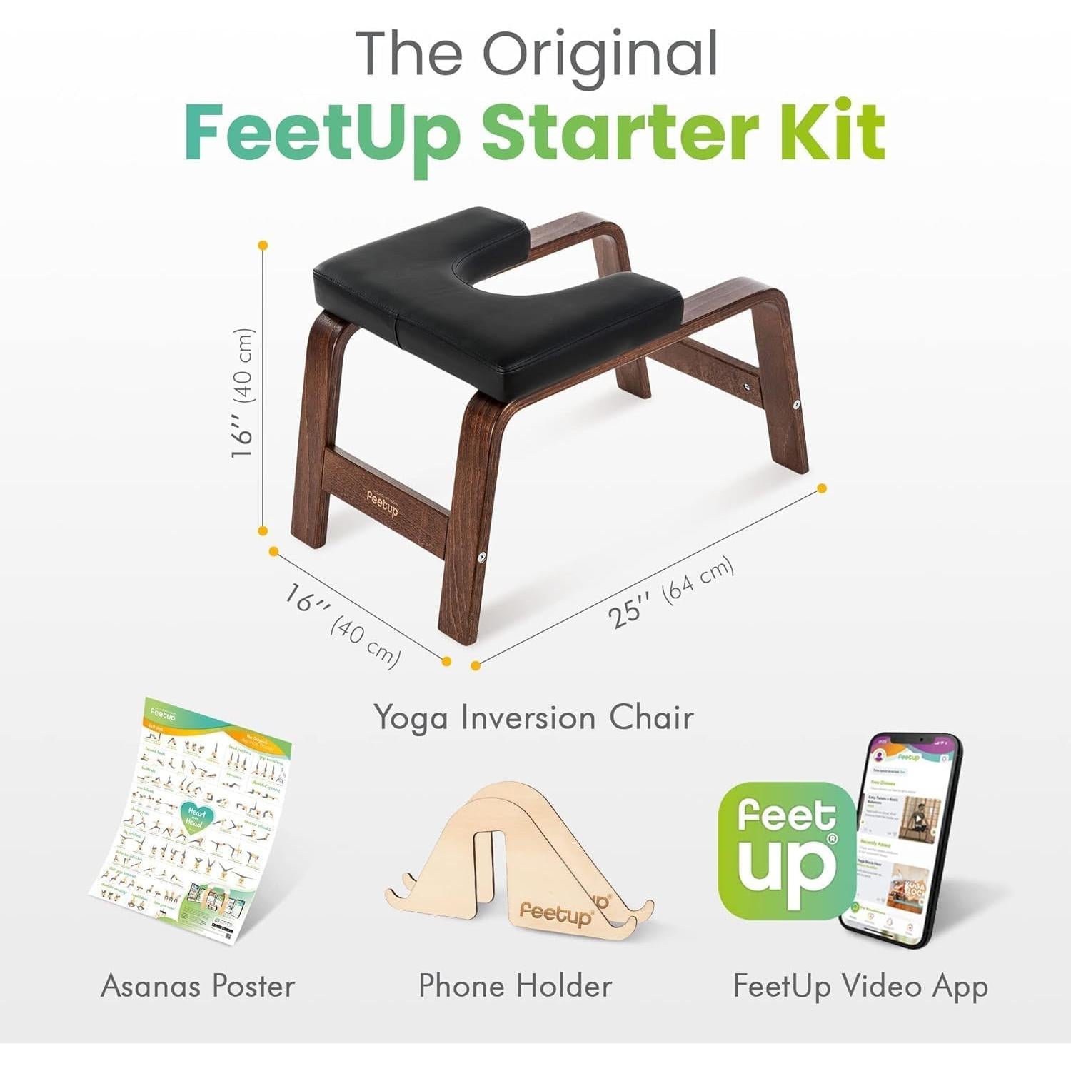 Banco de Inversión para Yoga FeetUp Entrenador Vegano 64x40cm