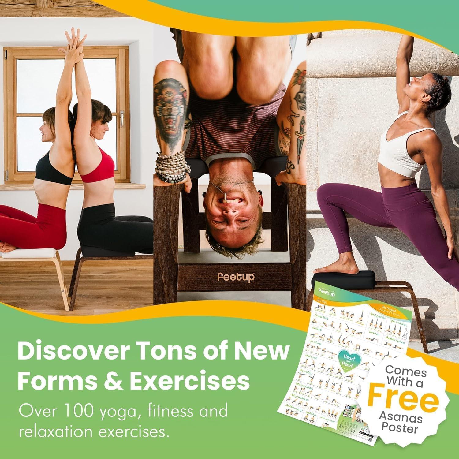 Banco de Inversión para Yoga FeetUp Entrenador Vegano 64x40cm