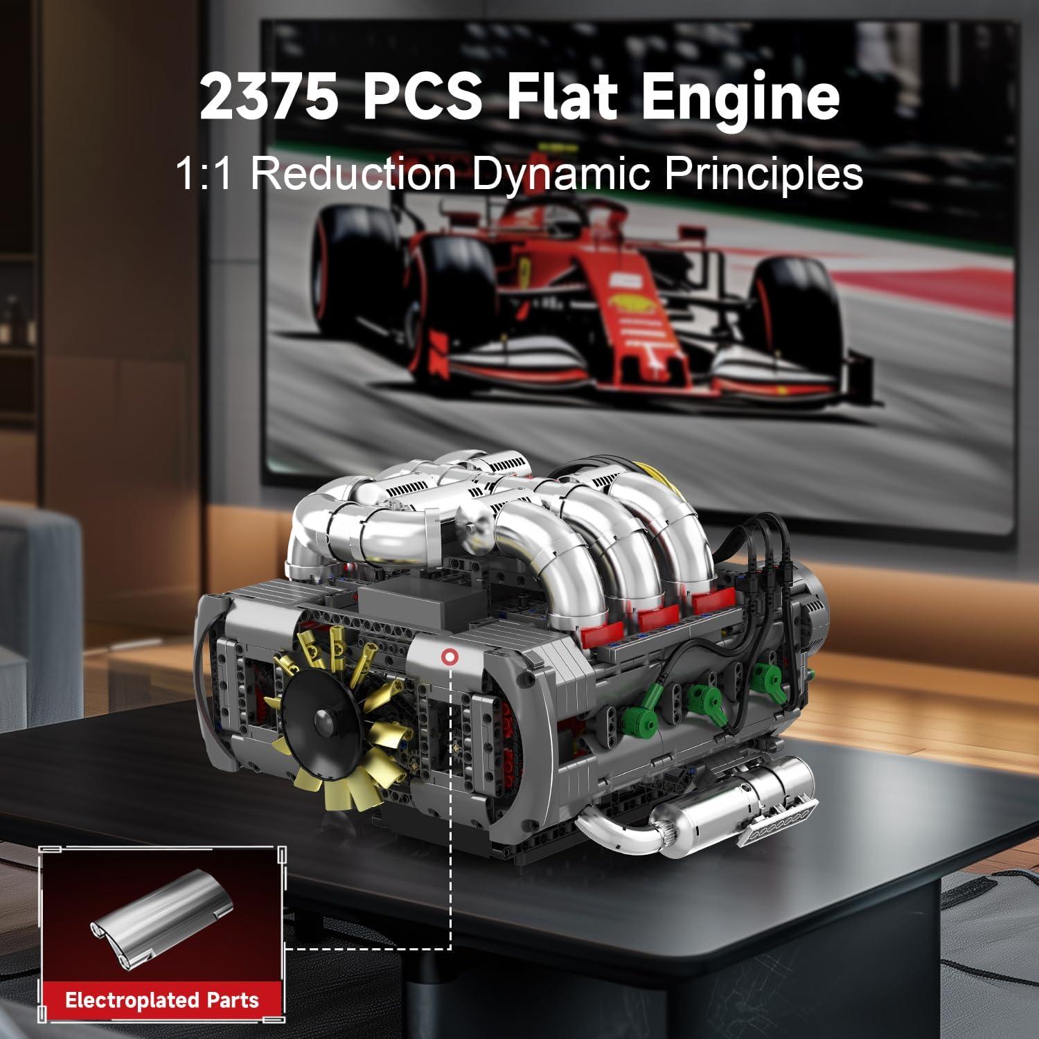 Kit de Modelo de Motor Boxer-6 Mould King 2375 Piezas