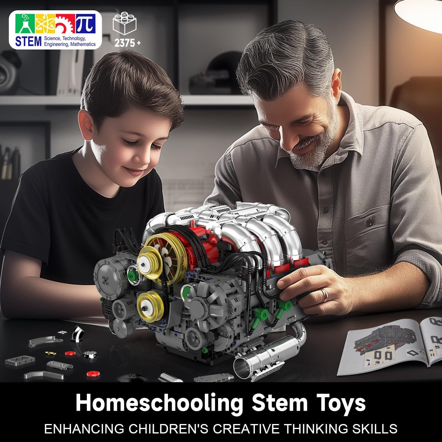 Kit de Modelo de Motor Boxer-6 Mould King 2375 Piezas