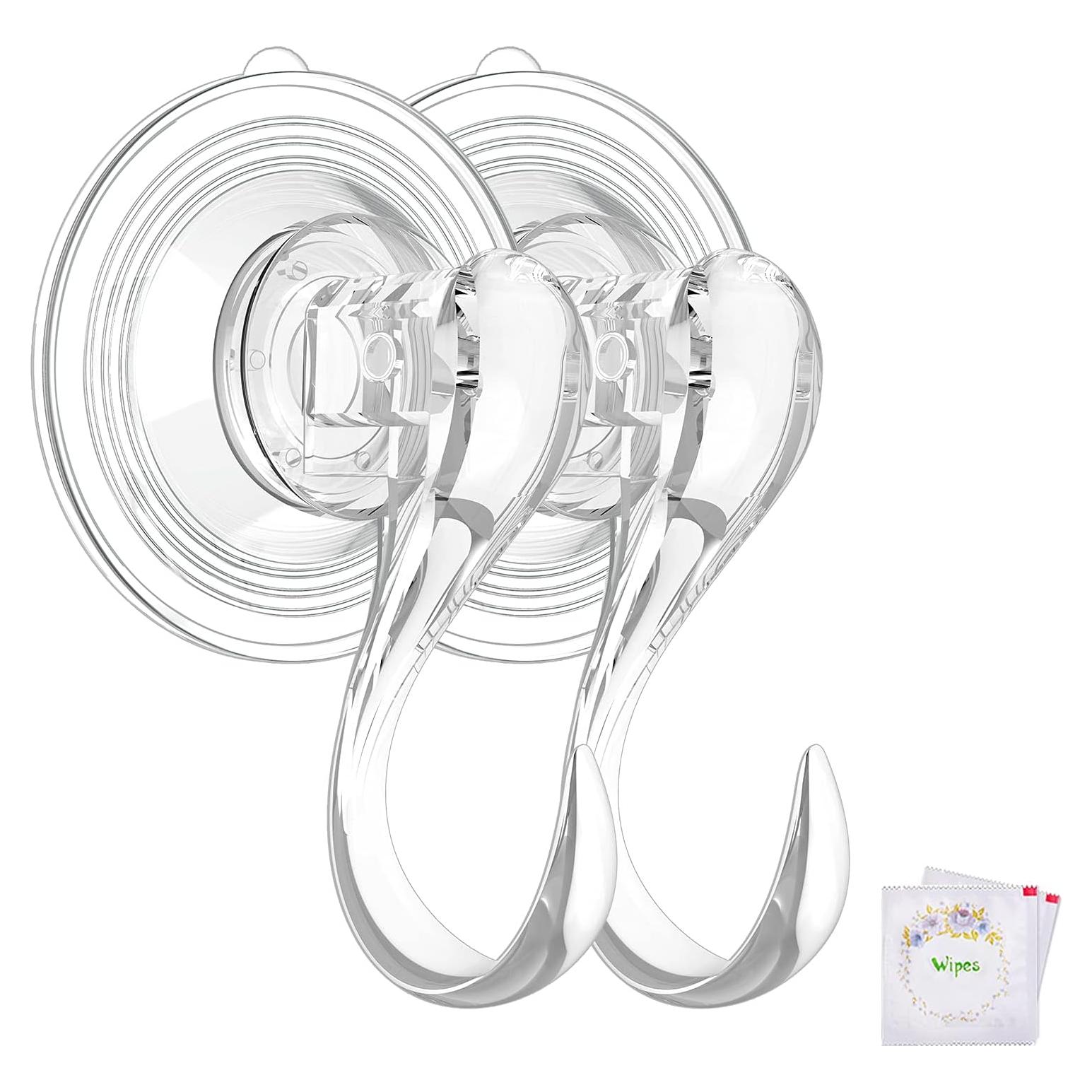 Ganchos de Ventosa VIS'V Transparentes 2 Pcs, 3 kg, Instalación Fácil