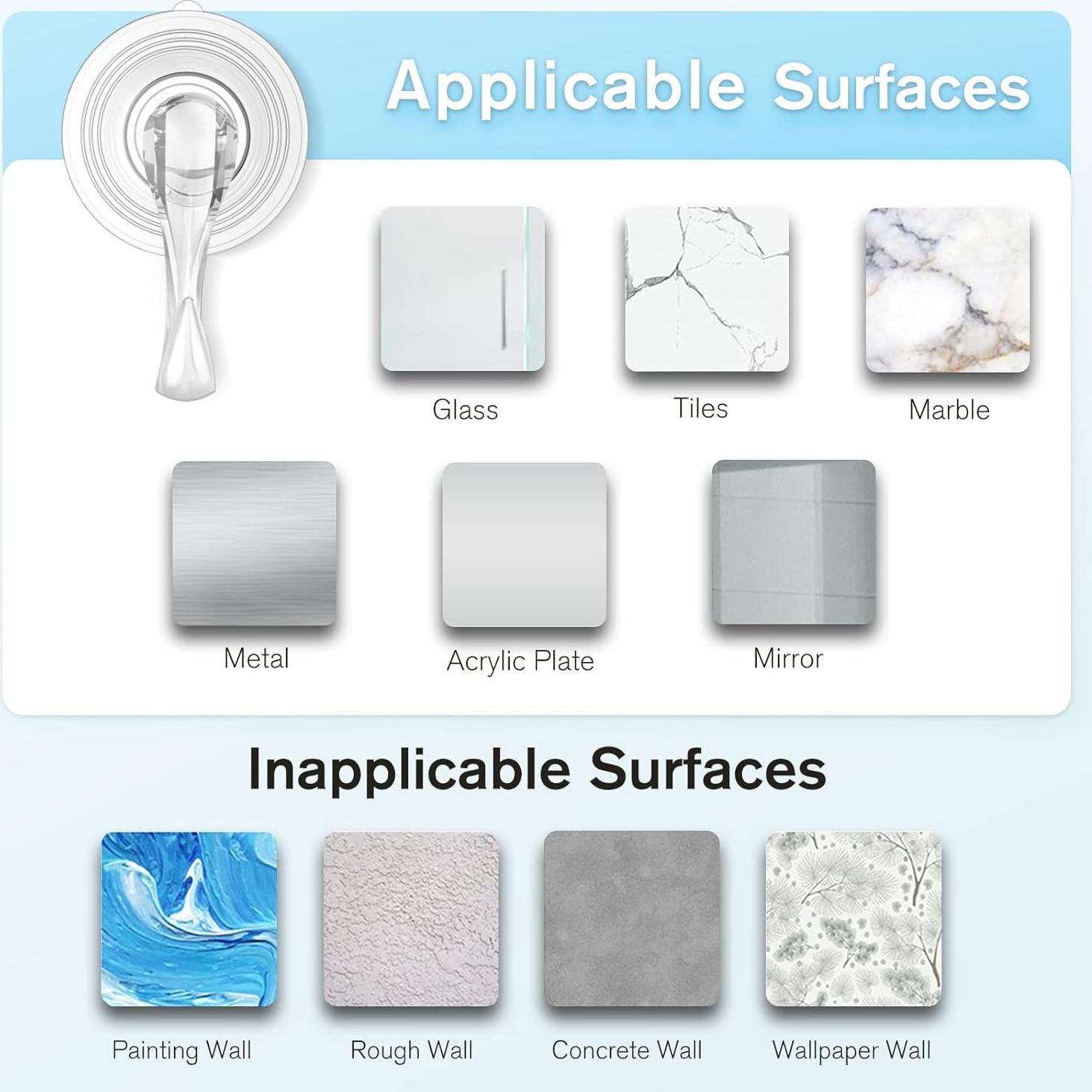 Ganchos de Ventosa VIS'V Transparentes 2 Pcs, 3 kg, Instalación Fácil