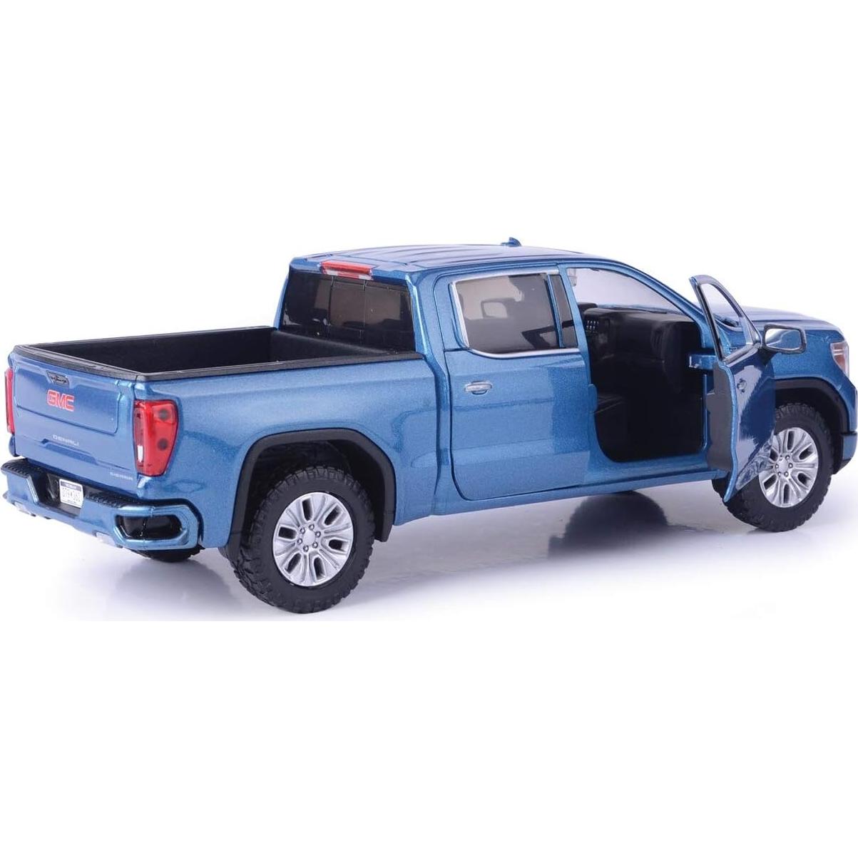 Modelo Diecast GMC Sierra 1500 Denali 1:24 Motormax Azul