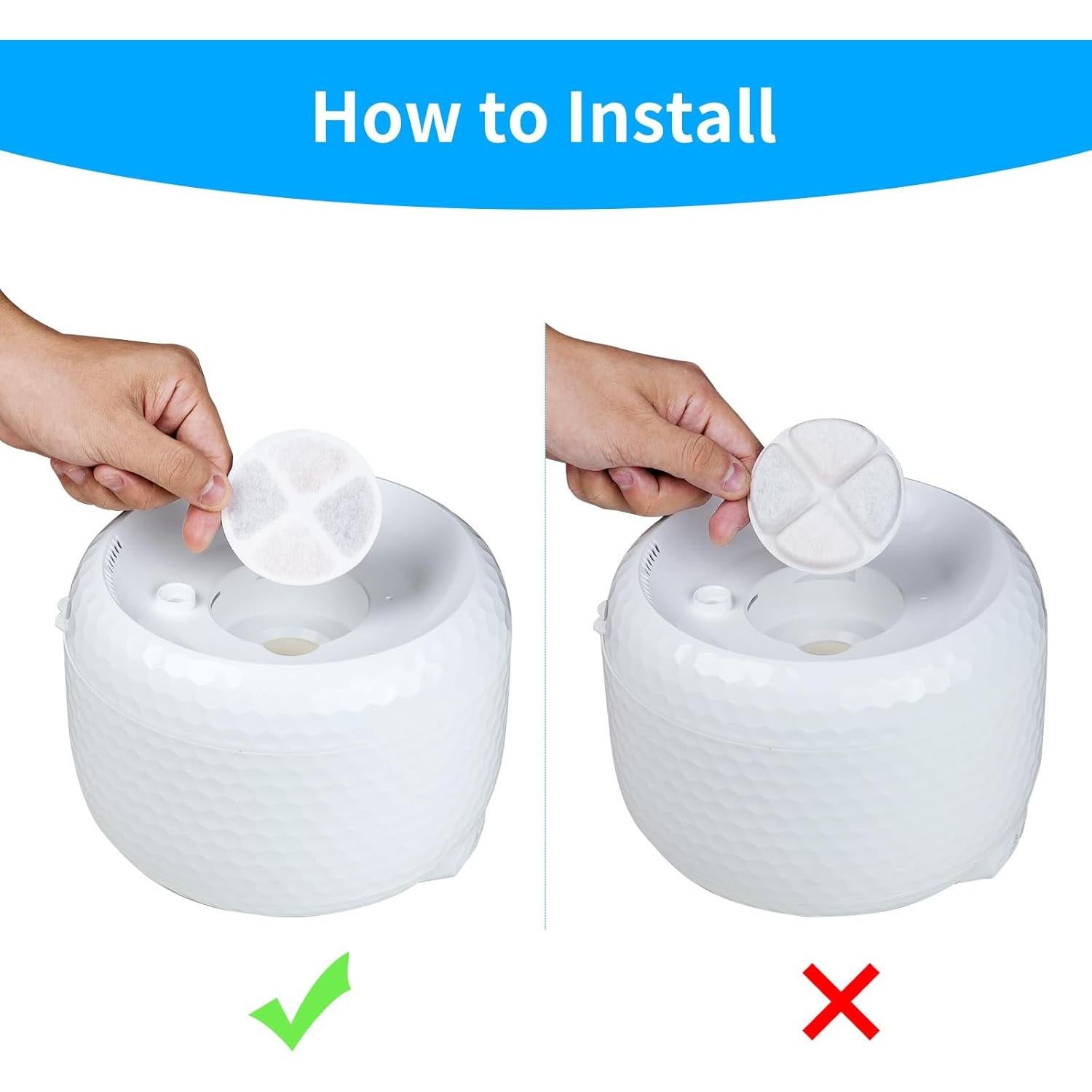 Filtros de Reemplazo Petsuper para Fuente de Agua 5 Piezas 1.8L