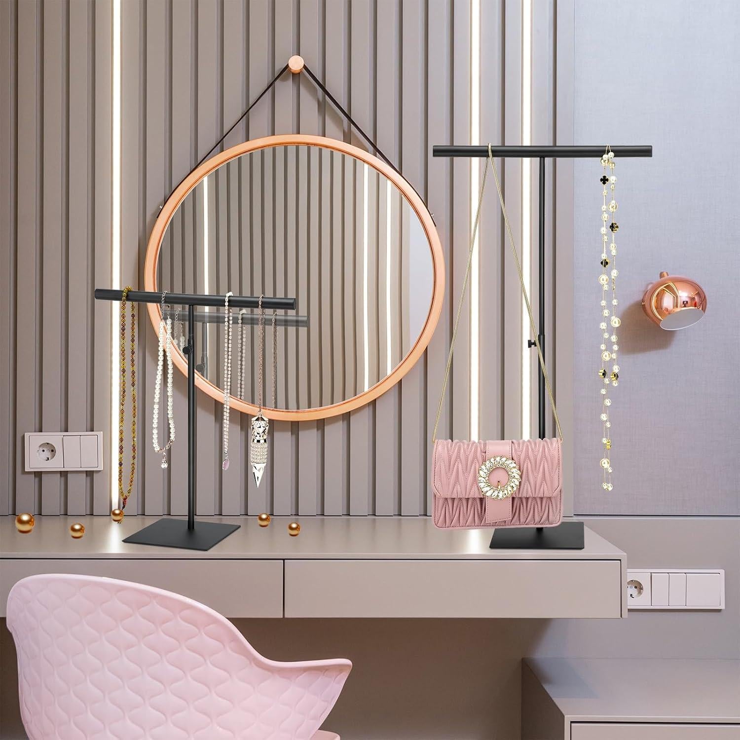 Soporte de Joyería Ajustable SHUNKAIZS 2 Piezas Acero Inoxidable