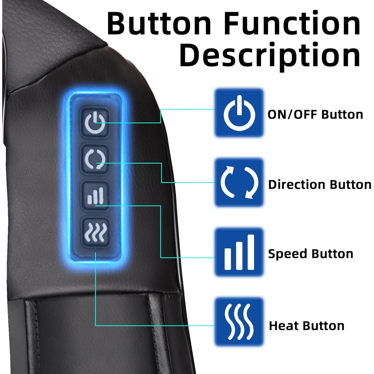 Masajeador de Cuello y Espalda Shiatsu Joyset con Calor