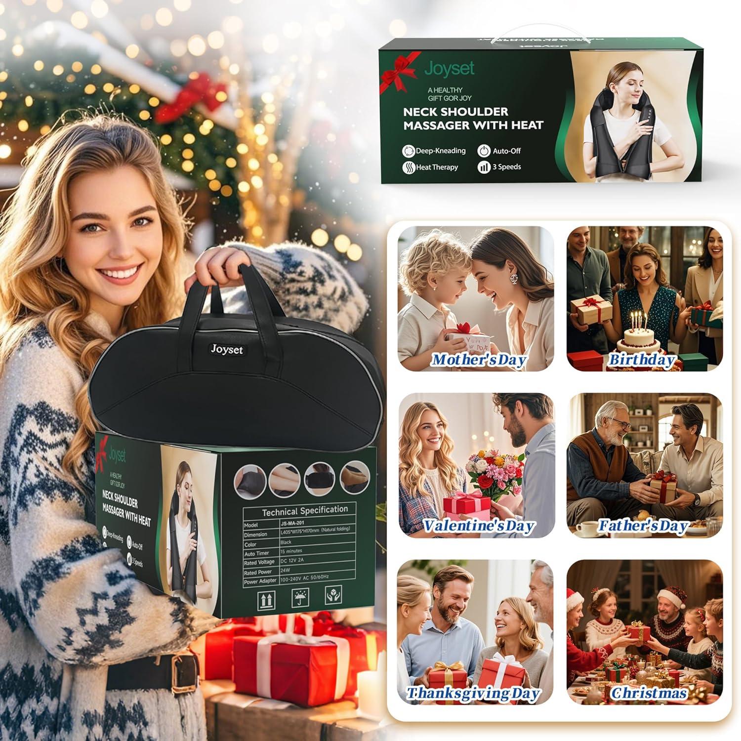 Masajeador de Cuello y Espalda Shiatsu Joyset con Calor