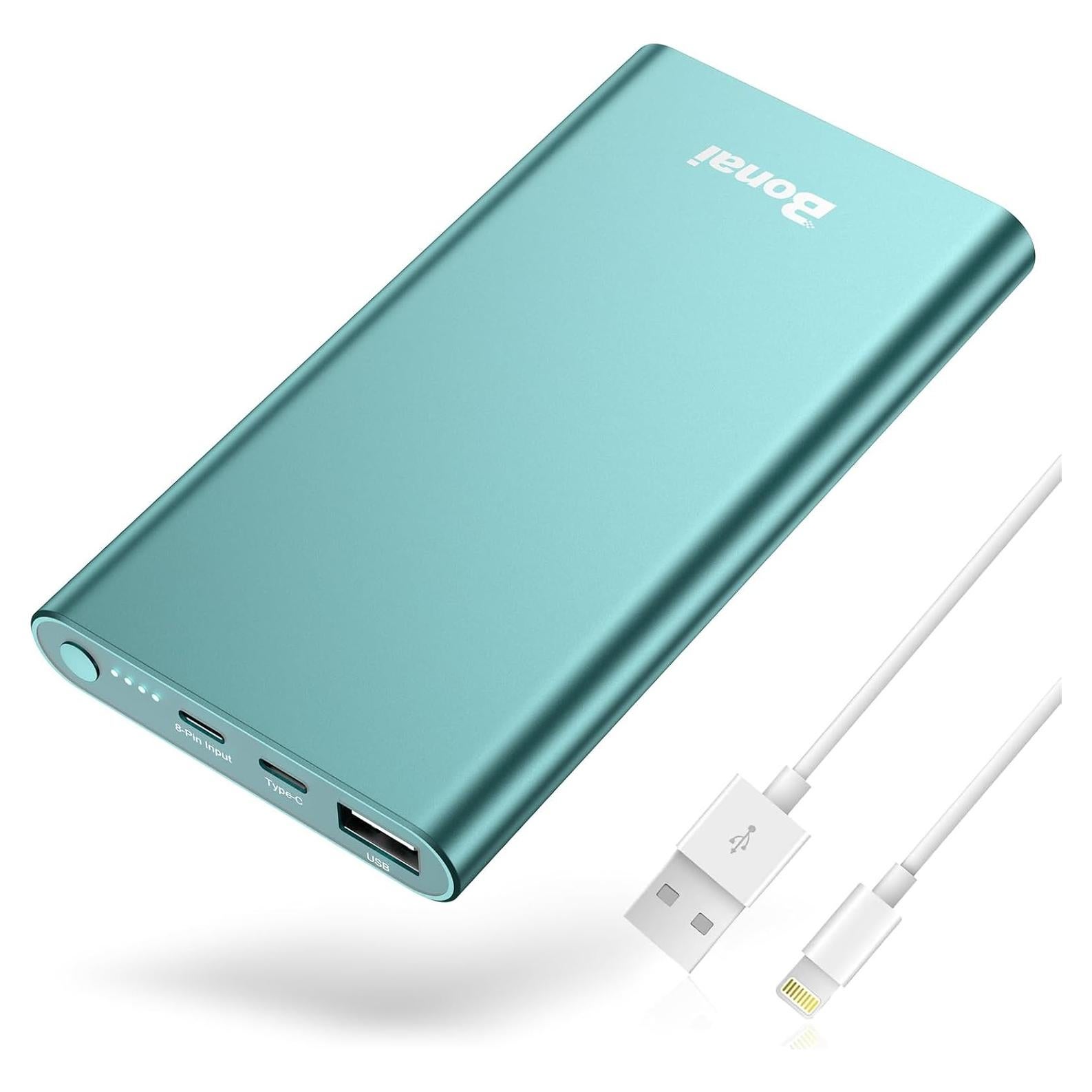 Cargador Portátil BONAI 12000mAh Carga Rápida USB-C y Lightning