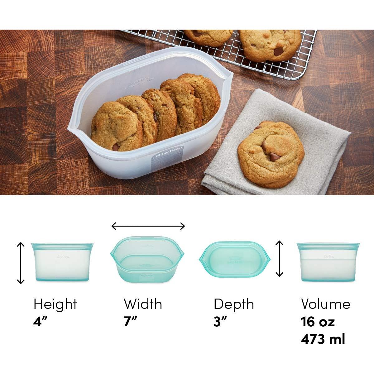 Bolsas de Almacenamiento Reutilizables Zip Top - Plato Pequeño 473ml