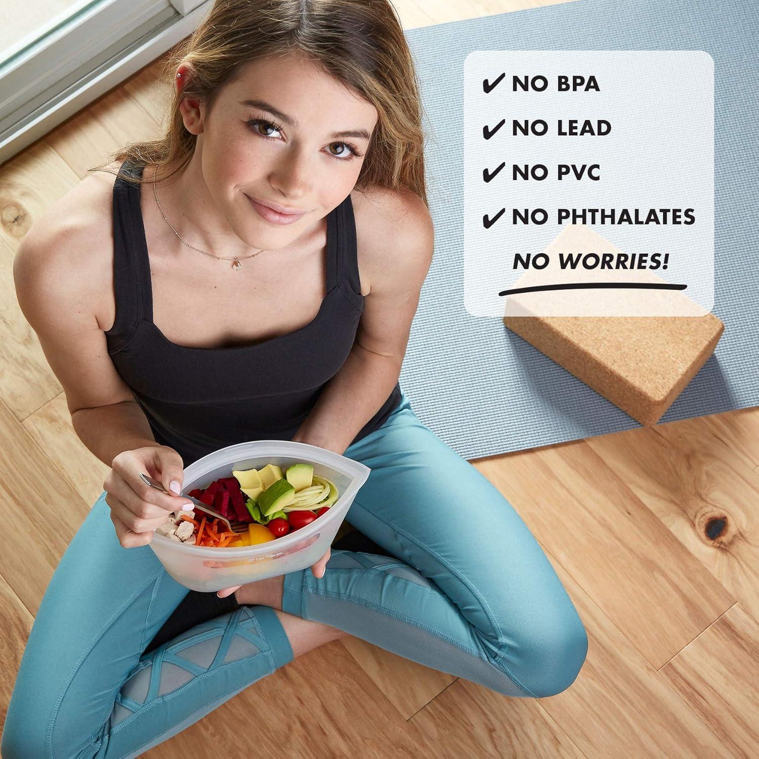 Bolsas de Almacenamiento Reutilizables Zip Top - Plato Pequeño 473ml