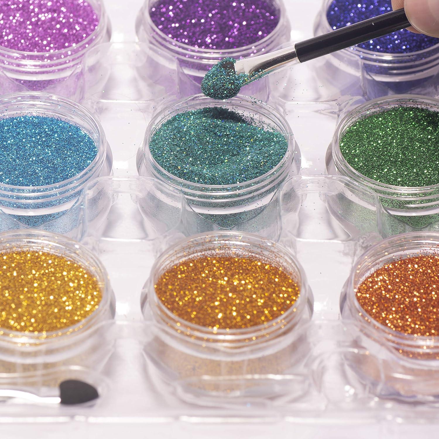 Kit de Tatuajes Temporales Brillantes INGALA - 74 Plantillas, 16 Colores, 2x 14.79 ml Pegamento