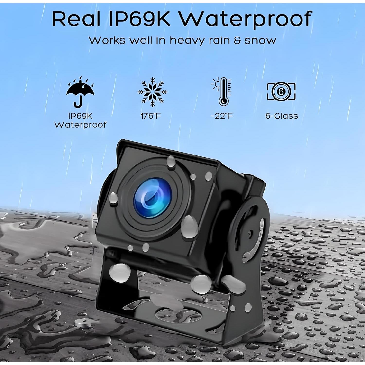 Kit Cámara de Respaldo TOPRUI 1080P Monitor 7" Impermeable