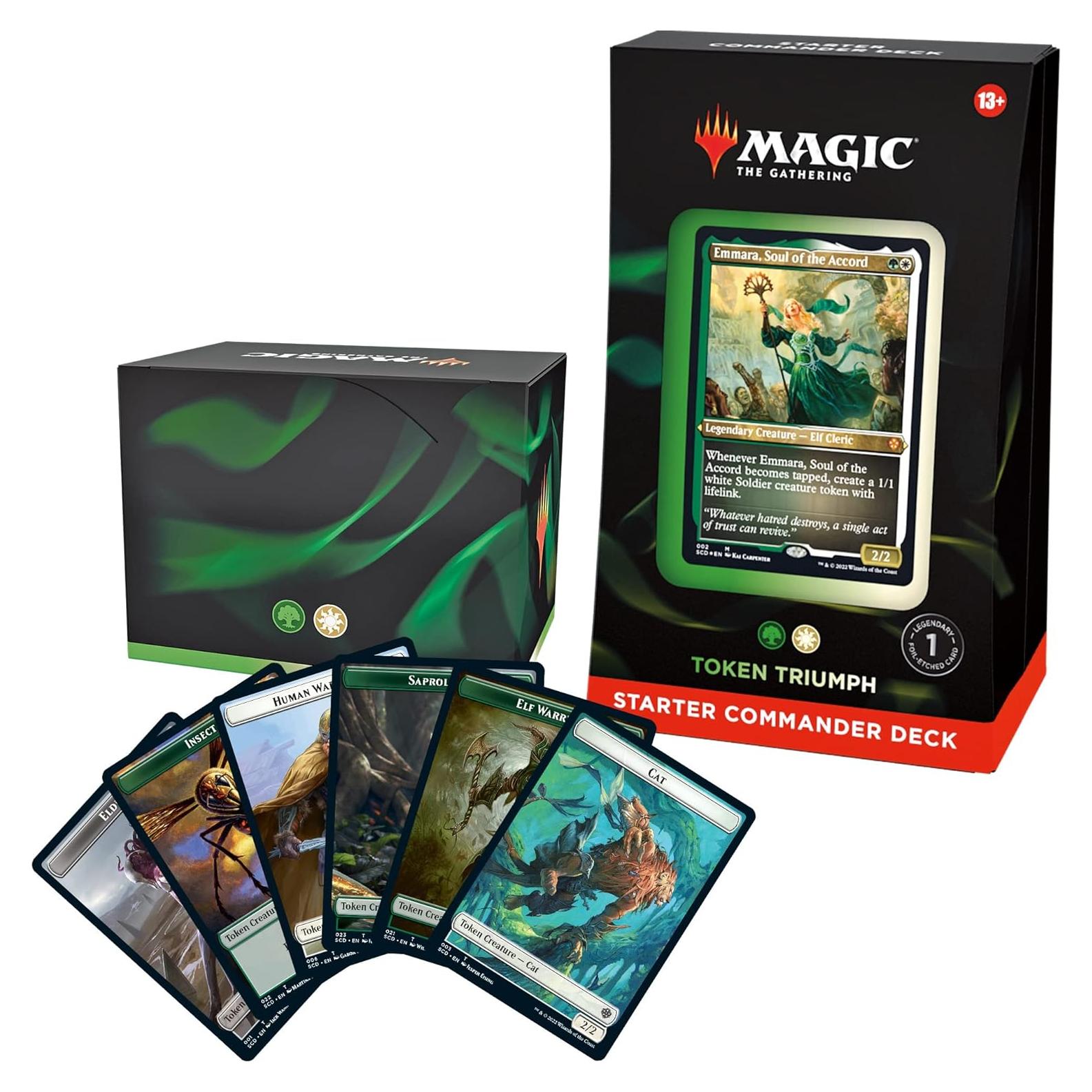 Mazo Commander Magic: The Gathering Token Triumph Verde-Blanco