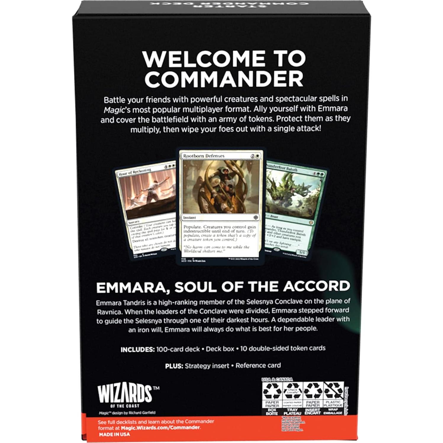 Mazo Commander Magic: The Gathering Token Triumph Verde-Blanco