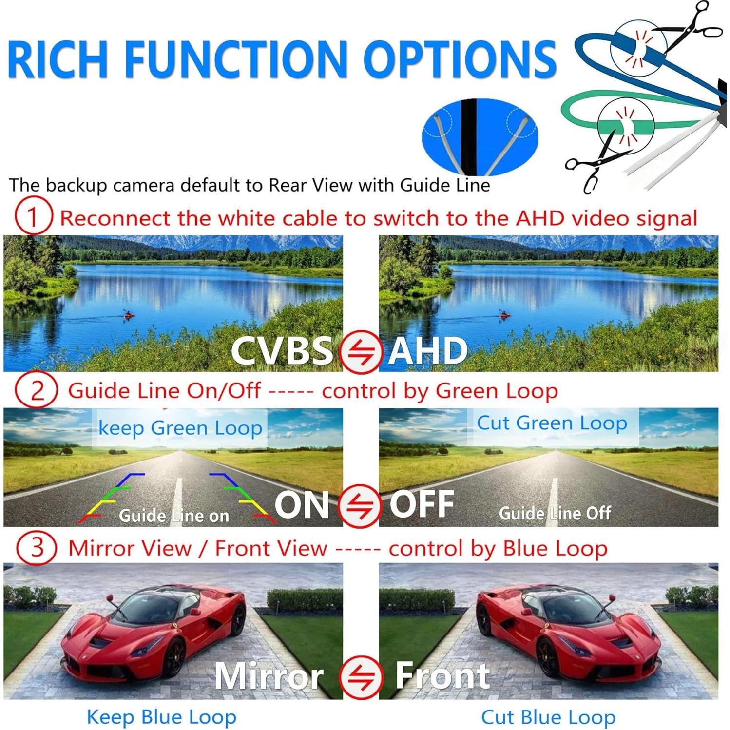 Cámara de Respaldo YIMU CA1001 con Monitor 4.3" HD