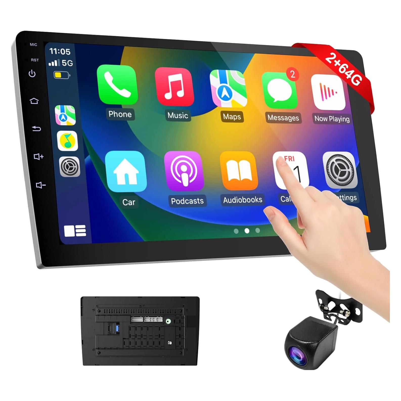 Estéreo Doble Din Haudio 9" CarPlay Inalámbrico y GPS