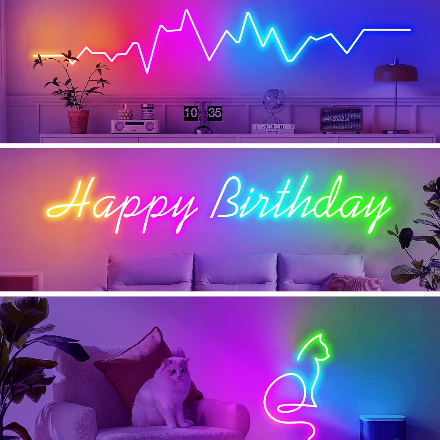 Cinta Neón LED RGB 10m CCILAND con Control Remoto y App