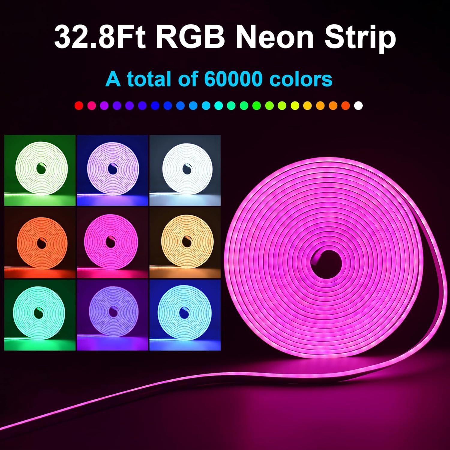 Cinta Neón LED RGB 10m CCILAND con Control Remoto y App