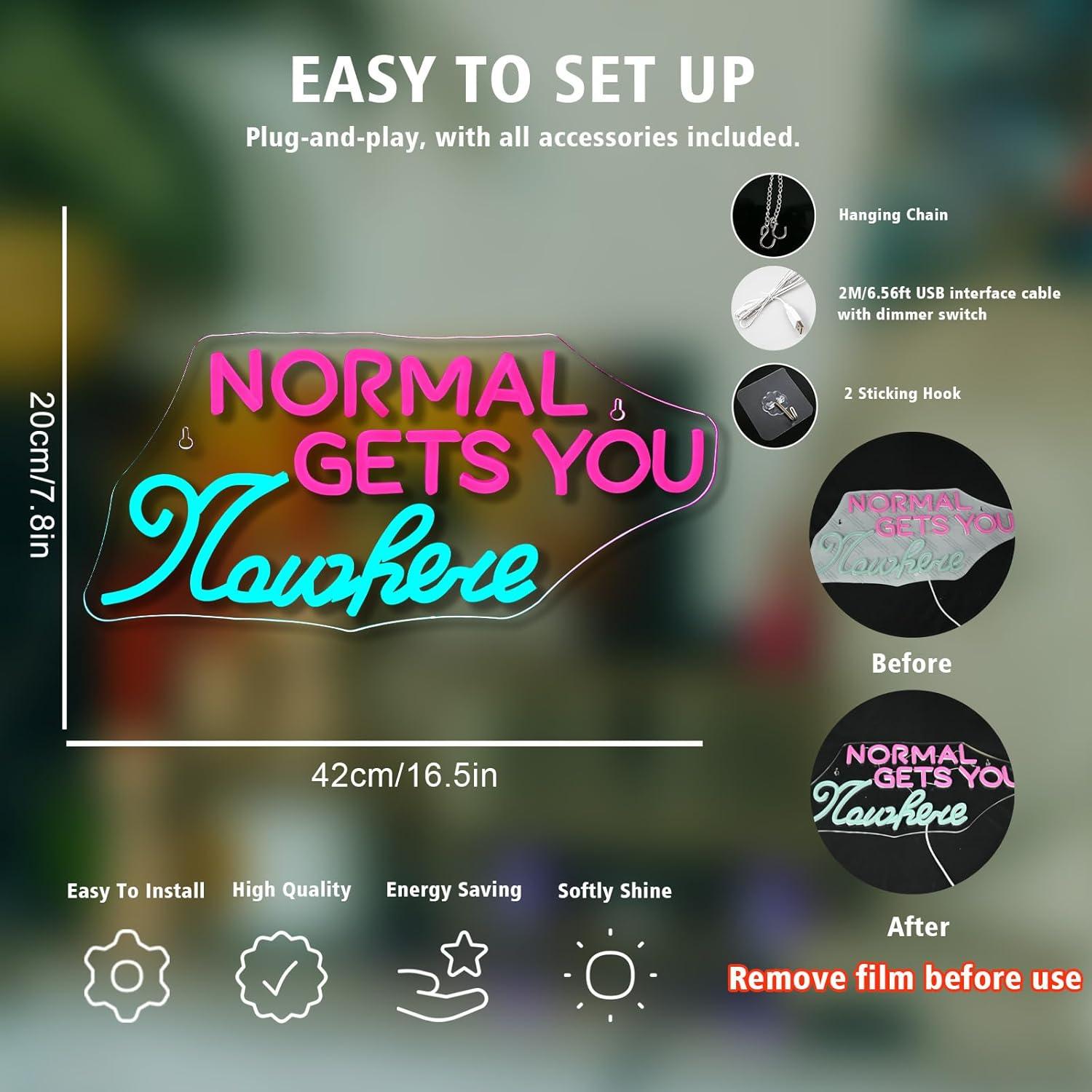 Luz de Neón LED Wanxing 42x20cm Regulable USB Decorativa