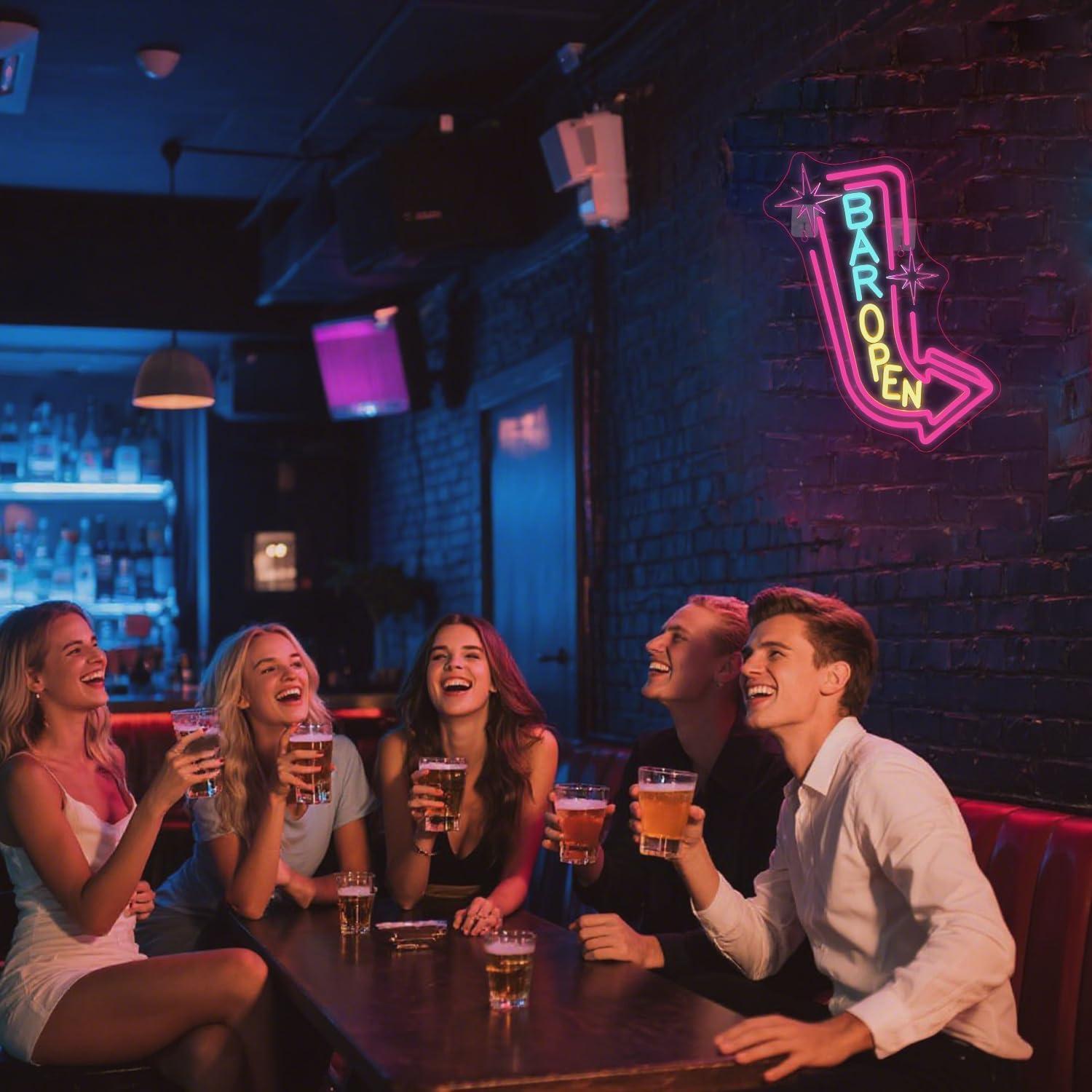 Cartel de Neón LED Abierto Lucunstar 35.5x20.3cm Decoración