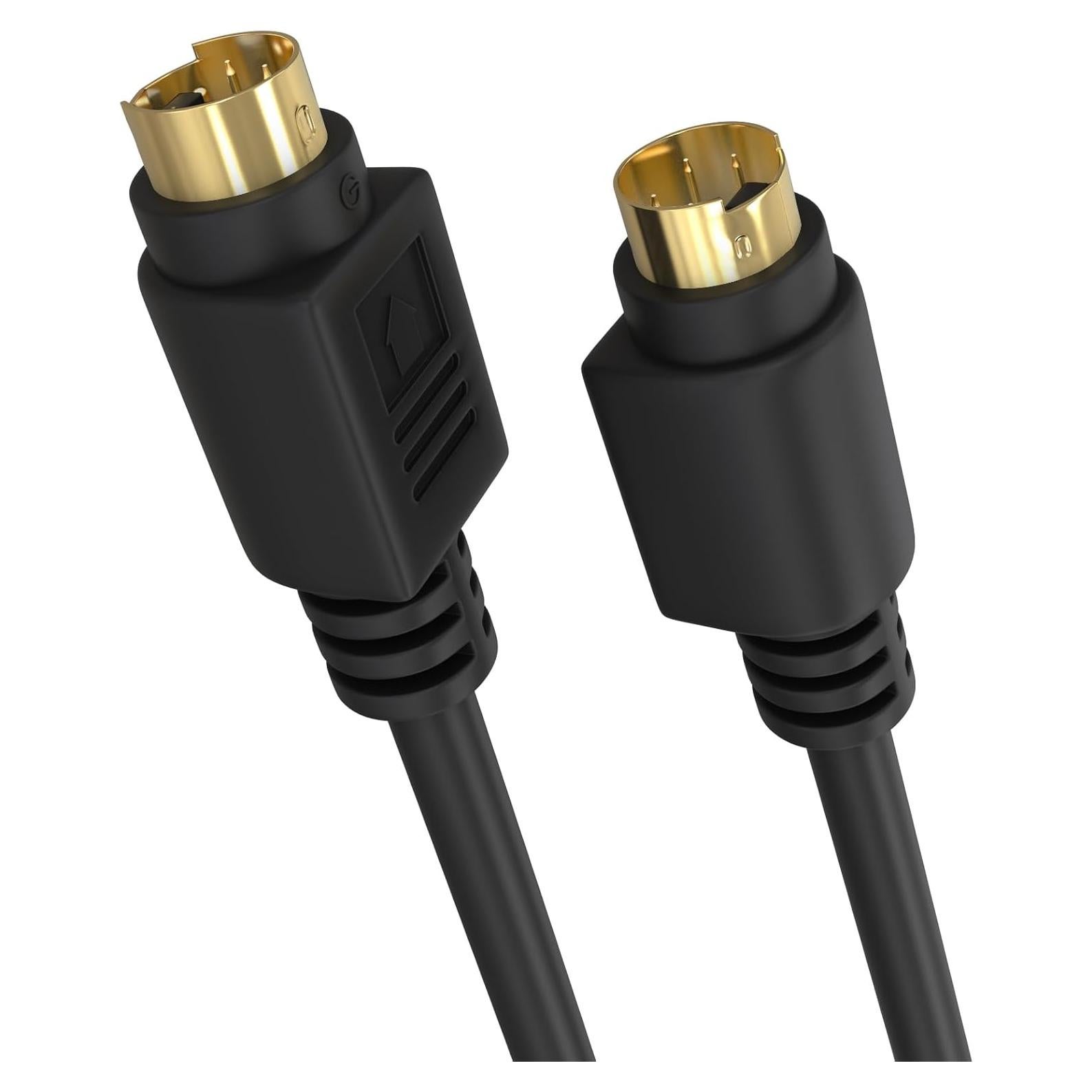 Cable S-Video 4 Pines Cmple 0.91m Recubierto de Oro Negro