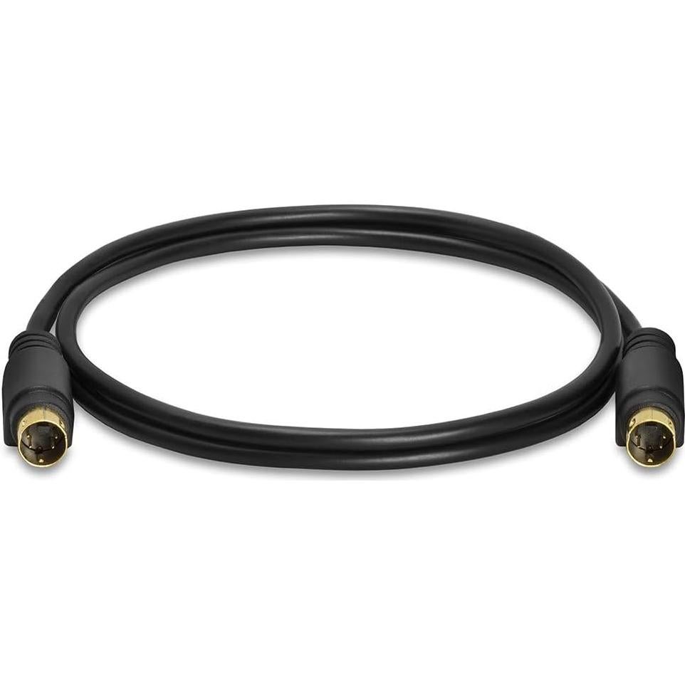 Cable S-Video 4 Pines Cmple 0.91m Recubierto de Oro Negro