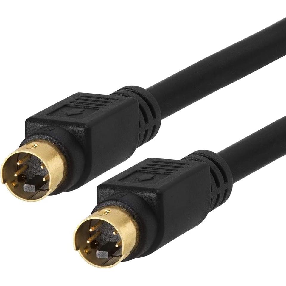 Cable S-Video 4 Pines Cmple 0.91m Recubierto de Oro Negro