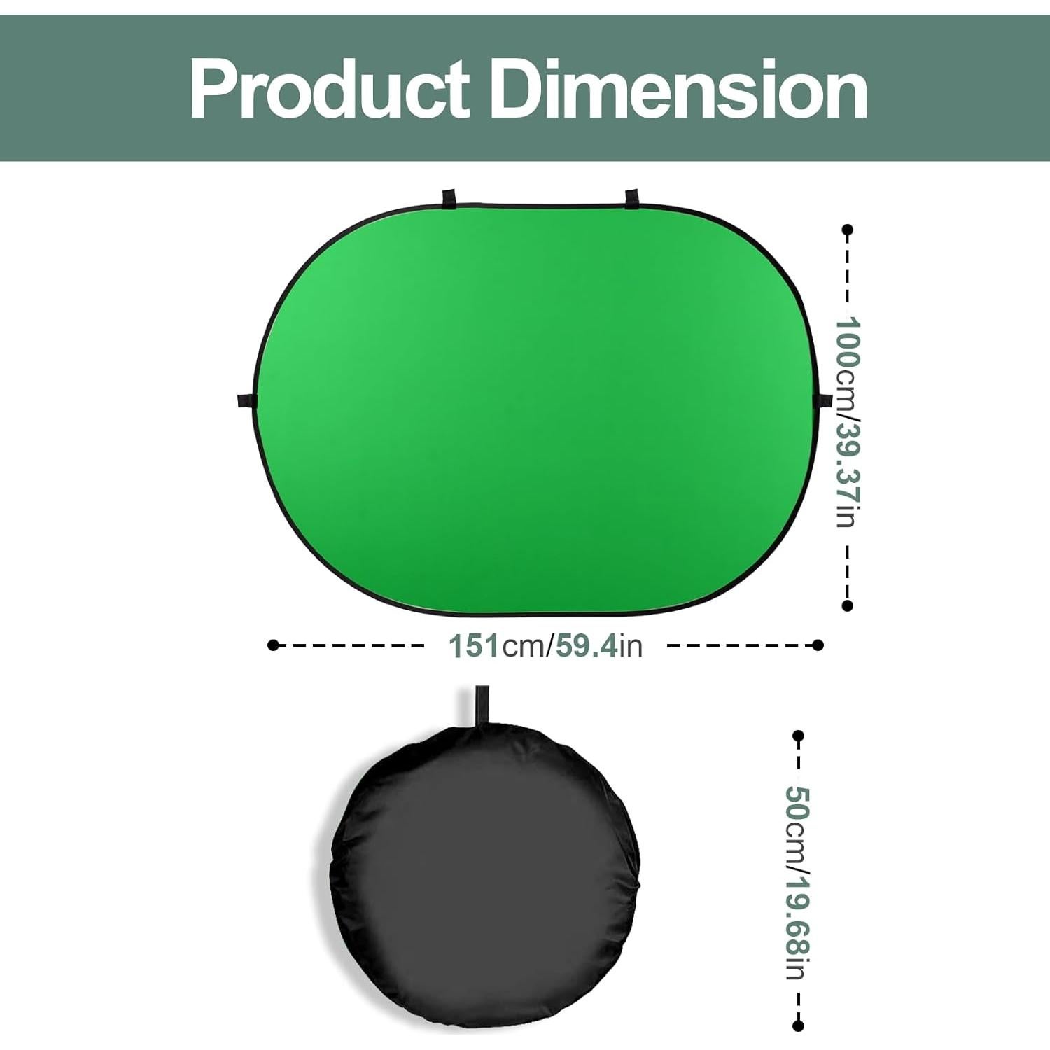Fondo Plegable Doble Cara EMART Verde Azul 100x150 cm