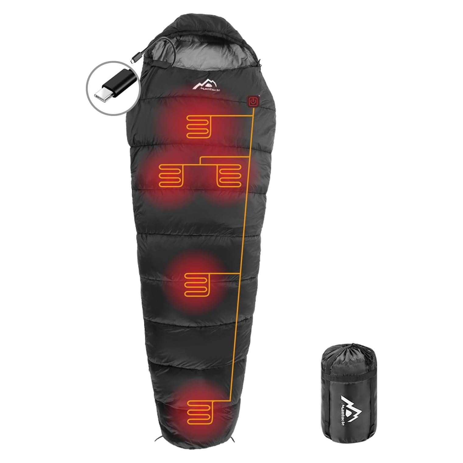 Saco de Dormir Calefaccionado Mantuole 230x90cm 5 Almohadillas