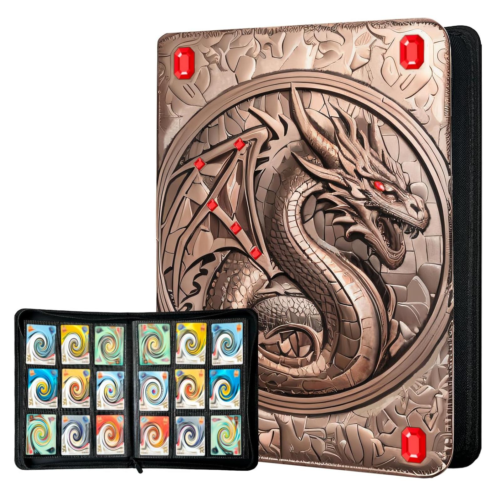 Carpeta de Cartas Stoytto Dragón 3D 40 Páginas 360 Ranuras