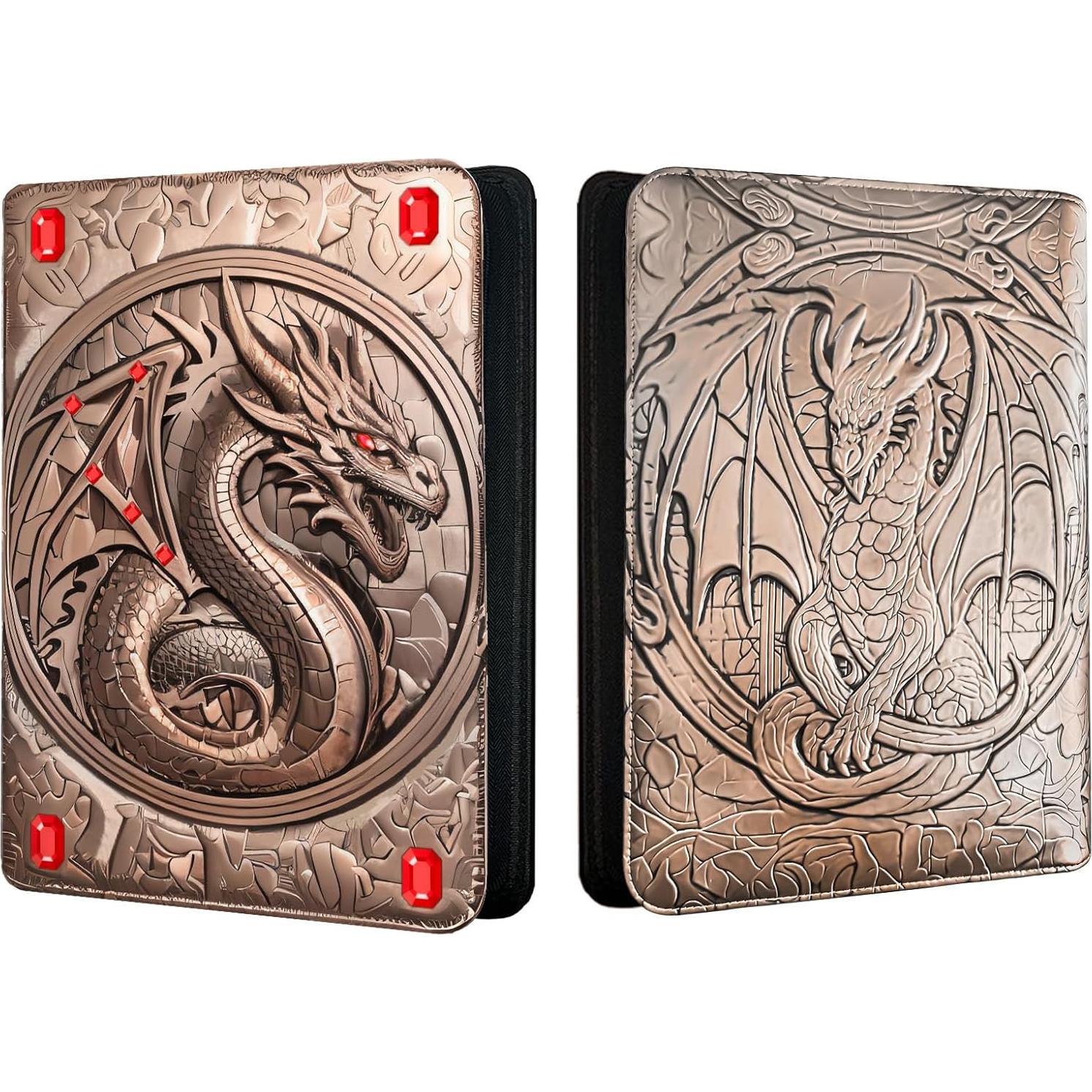 Carpeta de Cartas Stoytto Dragón 3D 40 Páginas 360 Ranuras