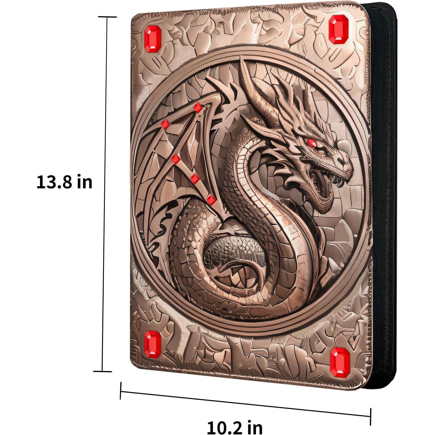 Carpeta de Cartas Stoytto Dragón 3D 40 Páginas 360 Ranuras