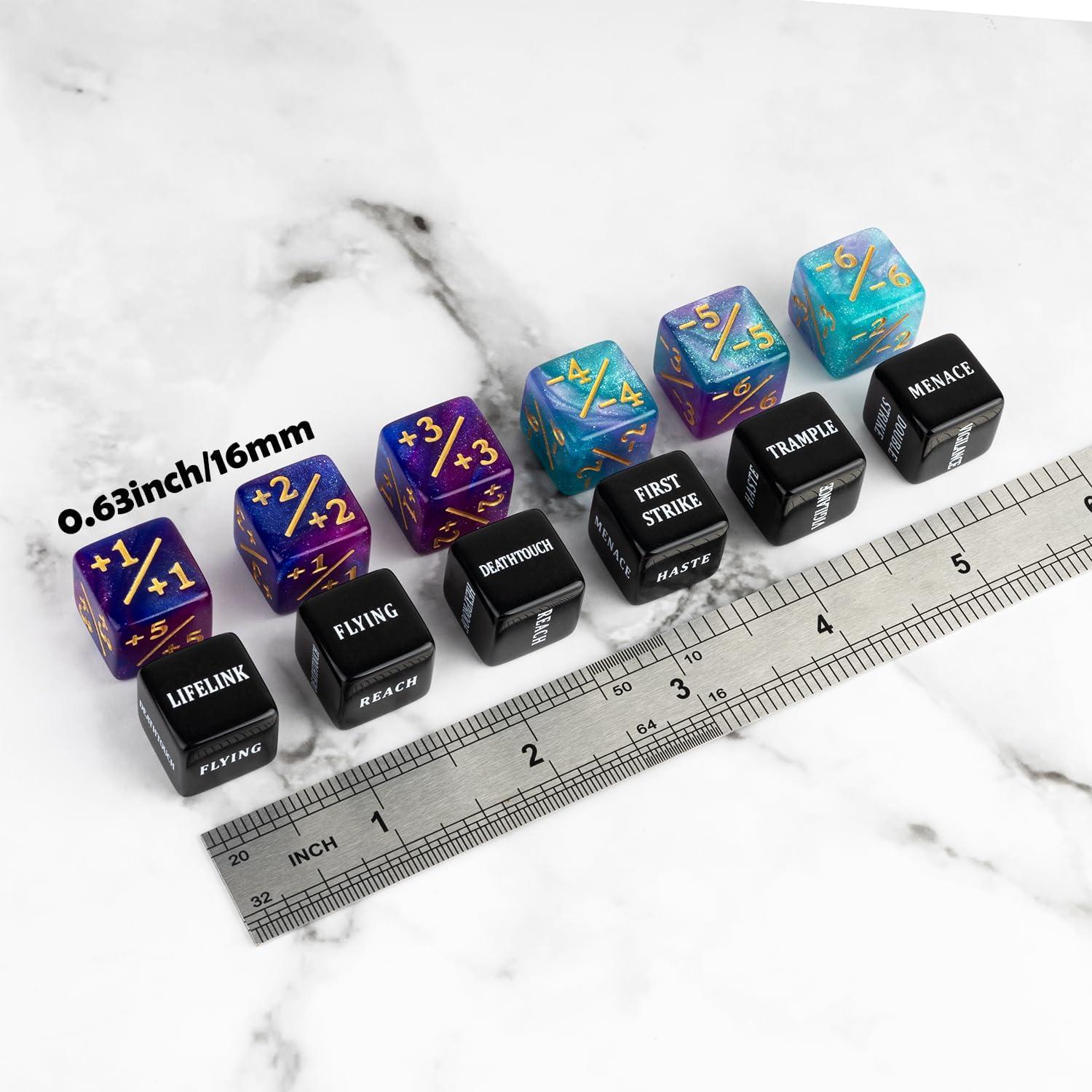 48 Piezas Contadores Dados MTG LAMJAM Acrílico con Bolsa