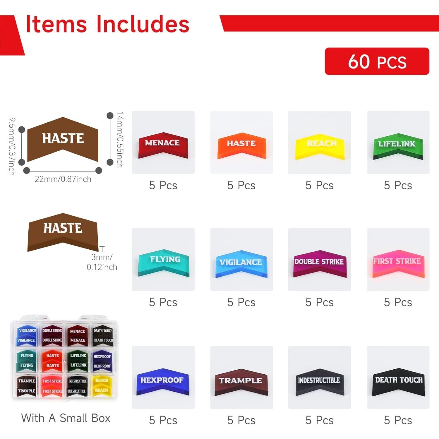 Contadores de Palabras Clave MTG SIXPOINTS 60 Piezas