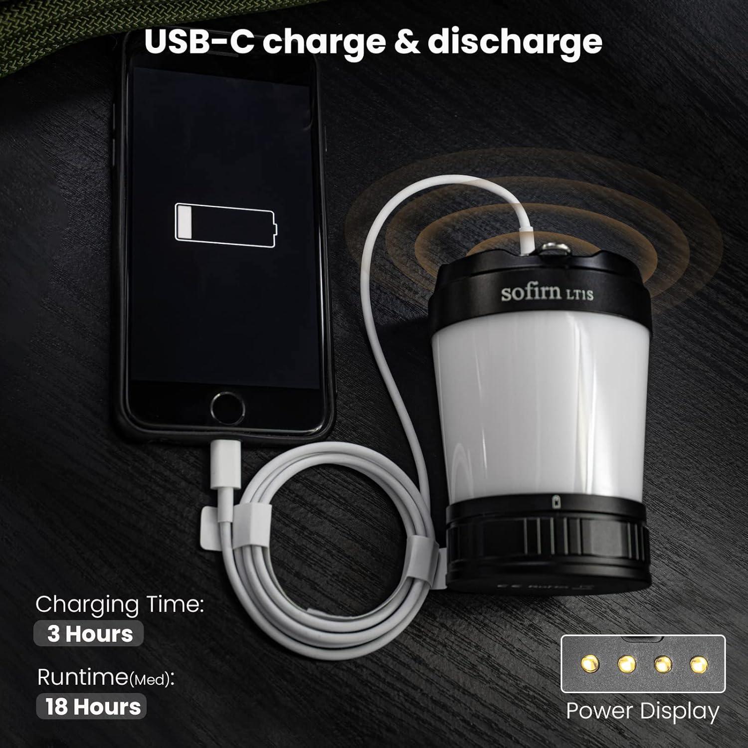 Linterna de Camping Sofirn LT1S LED Recargable 500h Luz Regulable