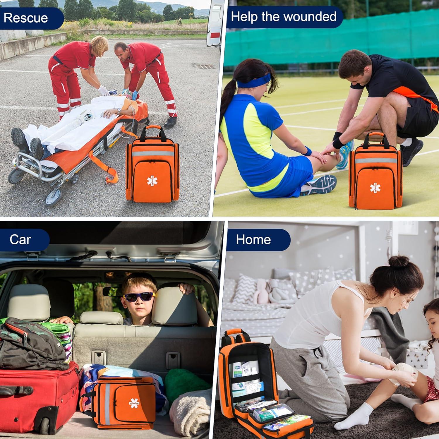 Bolsa de Primeros Auxilios Vacía JIDUODUO Naranja 0.83 kg