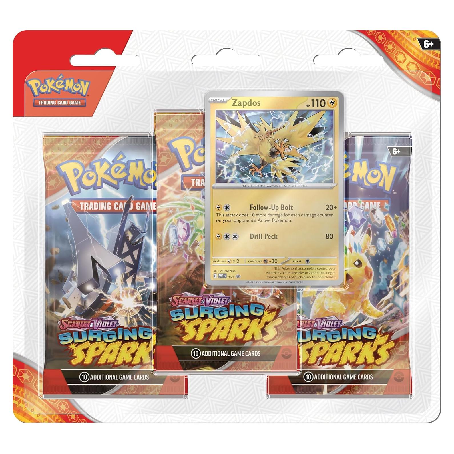 Pokémon TCG Escarlata y Púrpura 3 Paquetes Refuerzo