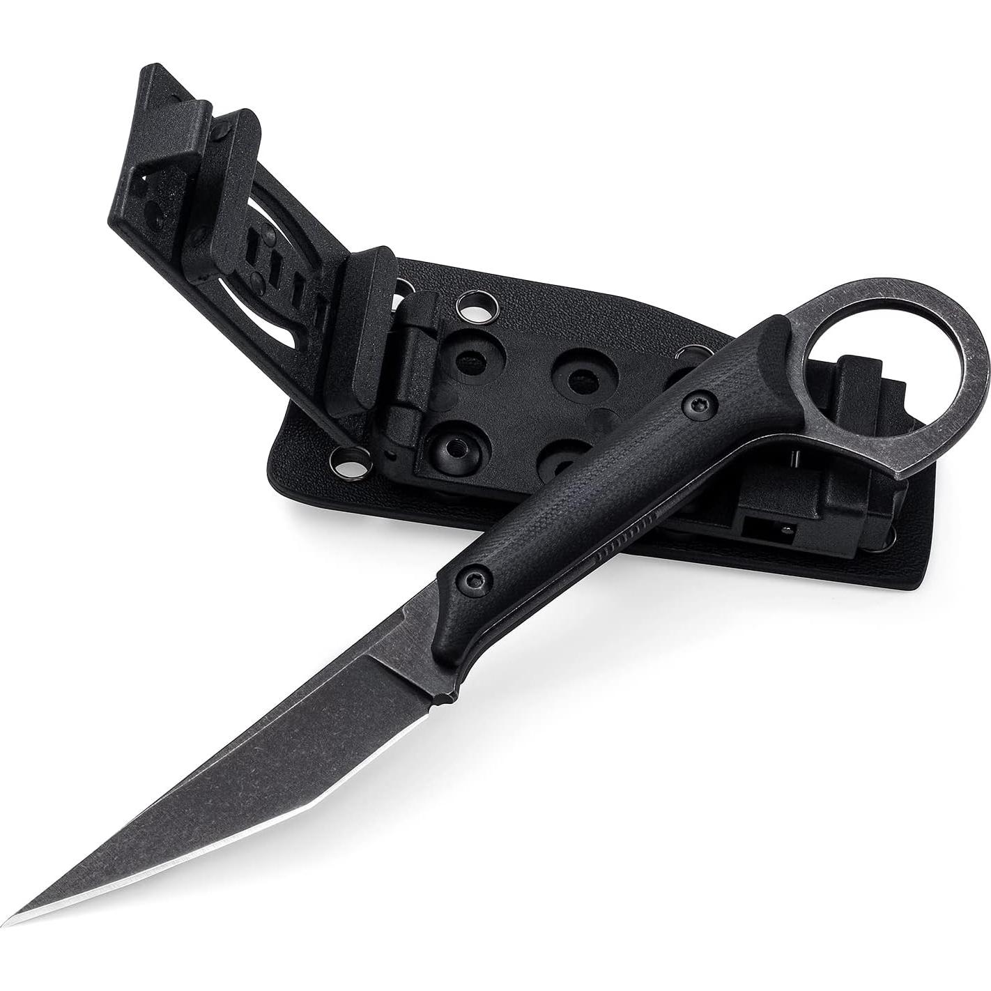 Cuchillo EDC Táctico OOULORE con Hoja D2 y Mango G10 Negro