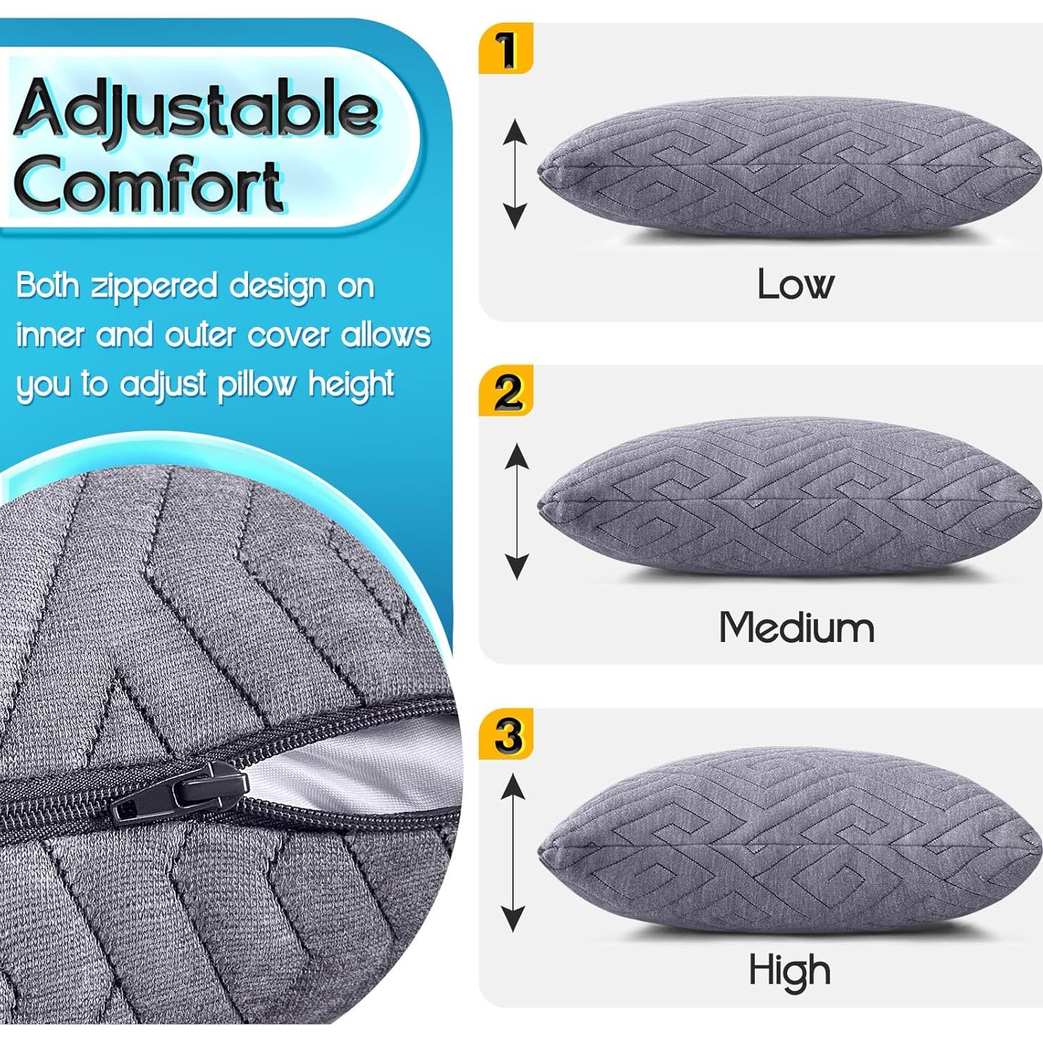 Almohada de Viaje 1 MIDDLE ONE con Espuma Memoria 39x30 cm