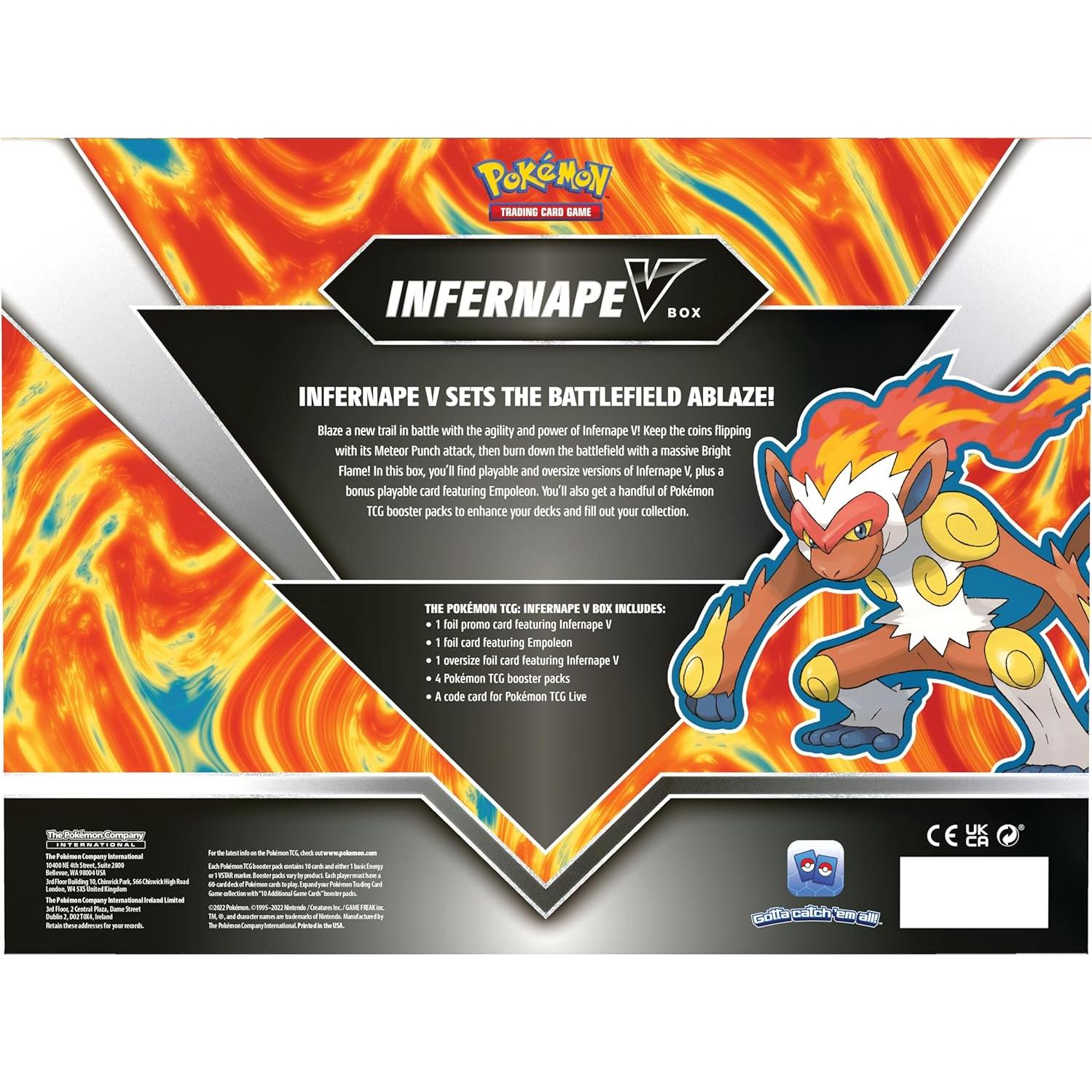 Cajas de Cartas Pokémon Infernape V - 1 Carta Foil + 4 Paquetes