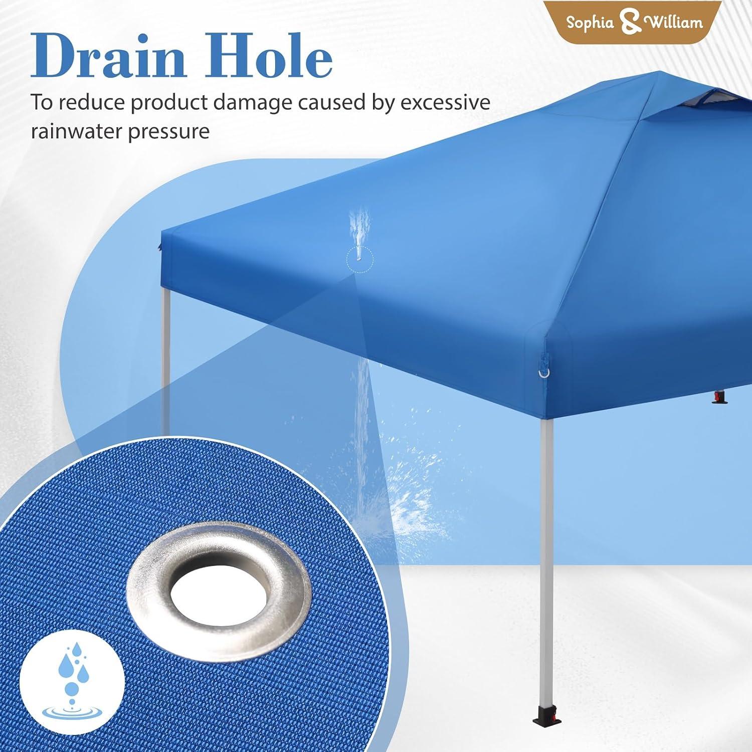 Carpa Plegable Sophia & William 3.05x3.05m Azul con Bolsa