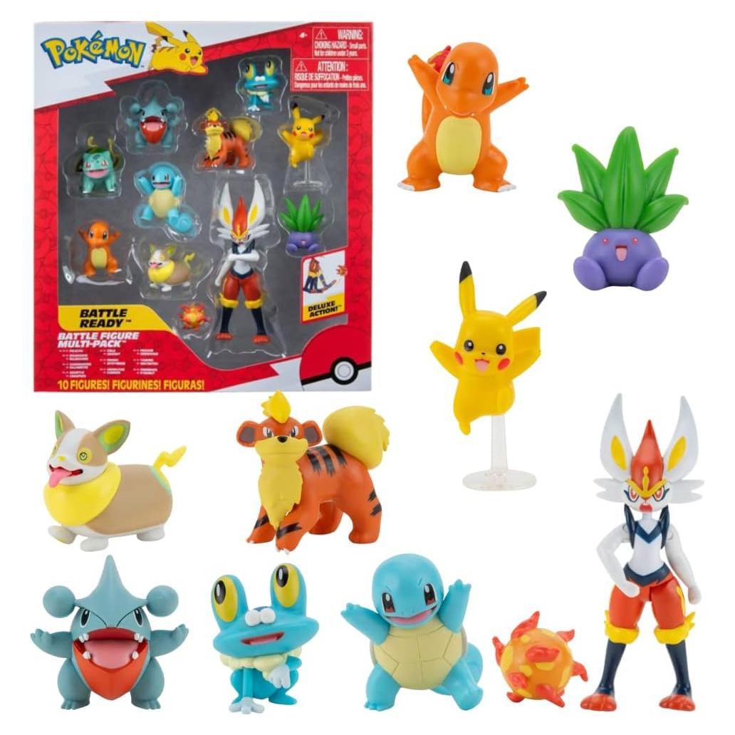 Paquete de 10 Figuras de Batalla Pokémon Proxy PKW2855
