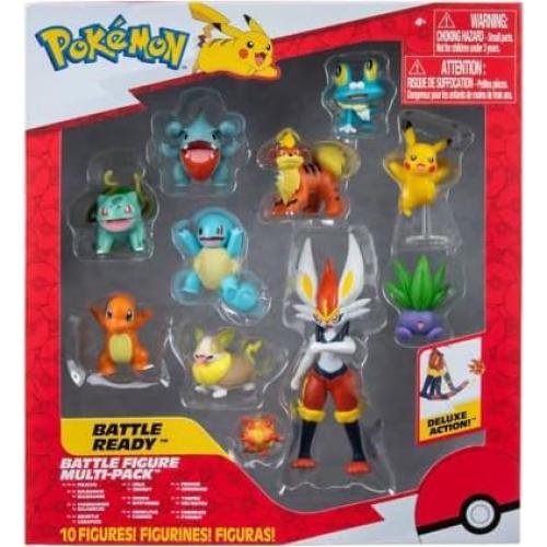Paquete de 10 Figuras de Batalla Pokémon Proxy PKW2855