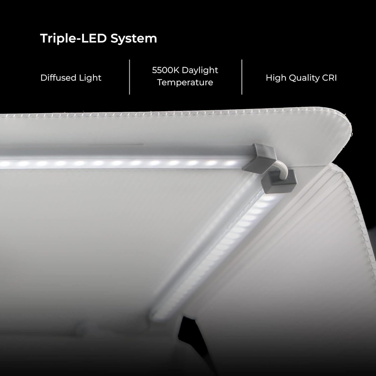 Caja de luz portátil Foldio3 ORANGEMONKIE 25" LED regulables