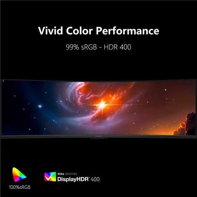 Monitor Curvo Ultrawide INNOCN 49" 120Hz QHD 5120x1440 HDR400