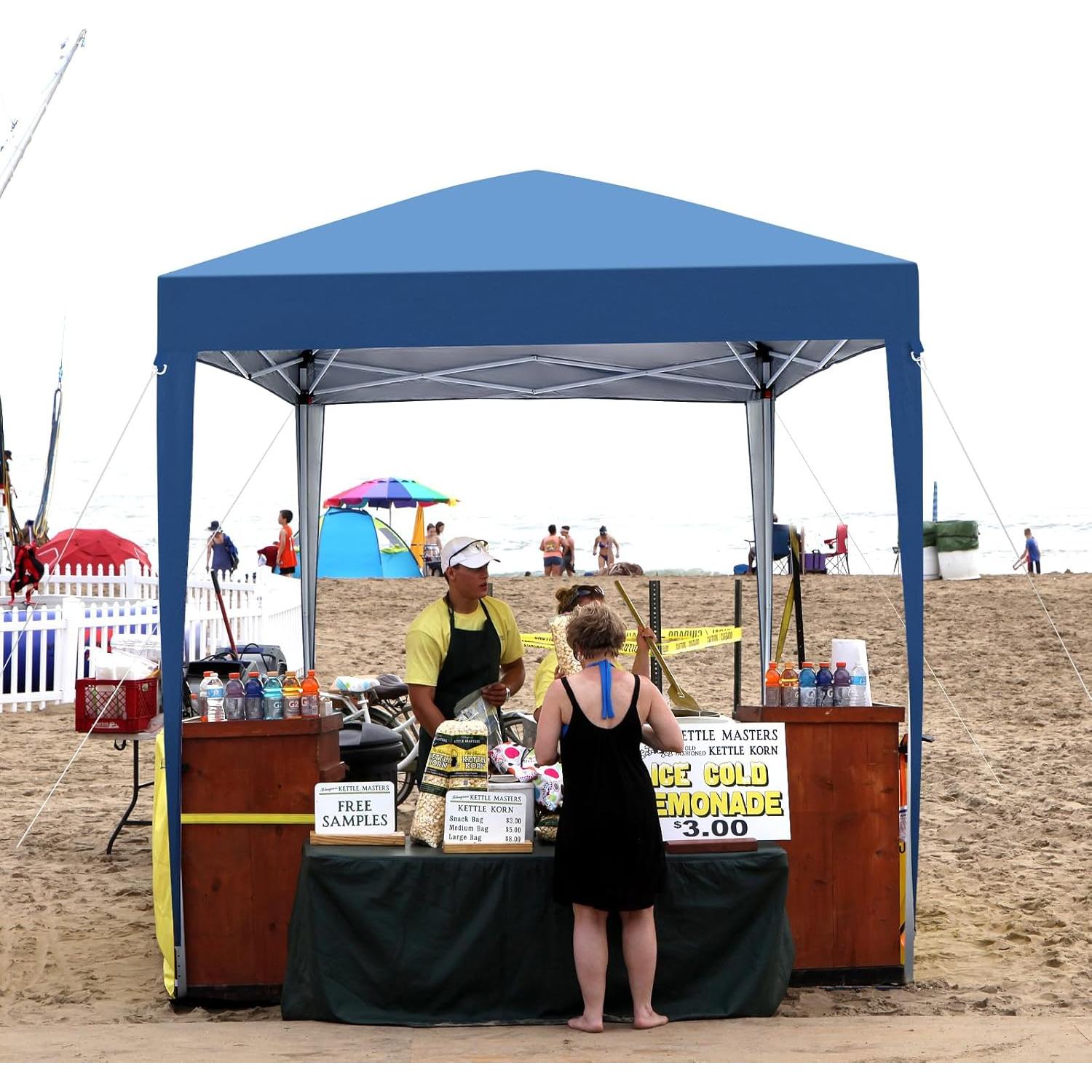 Carpa Pop Up VINGLI 1.98x1.98m Azul Resistente al Agua