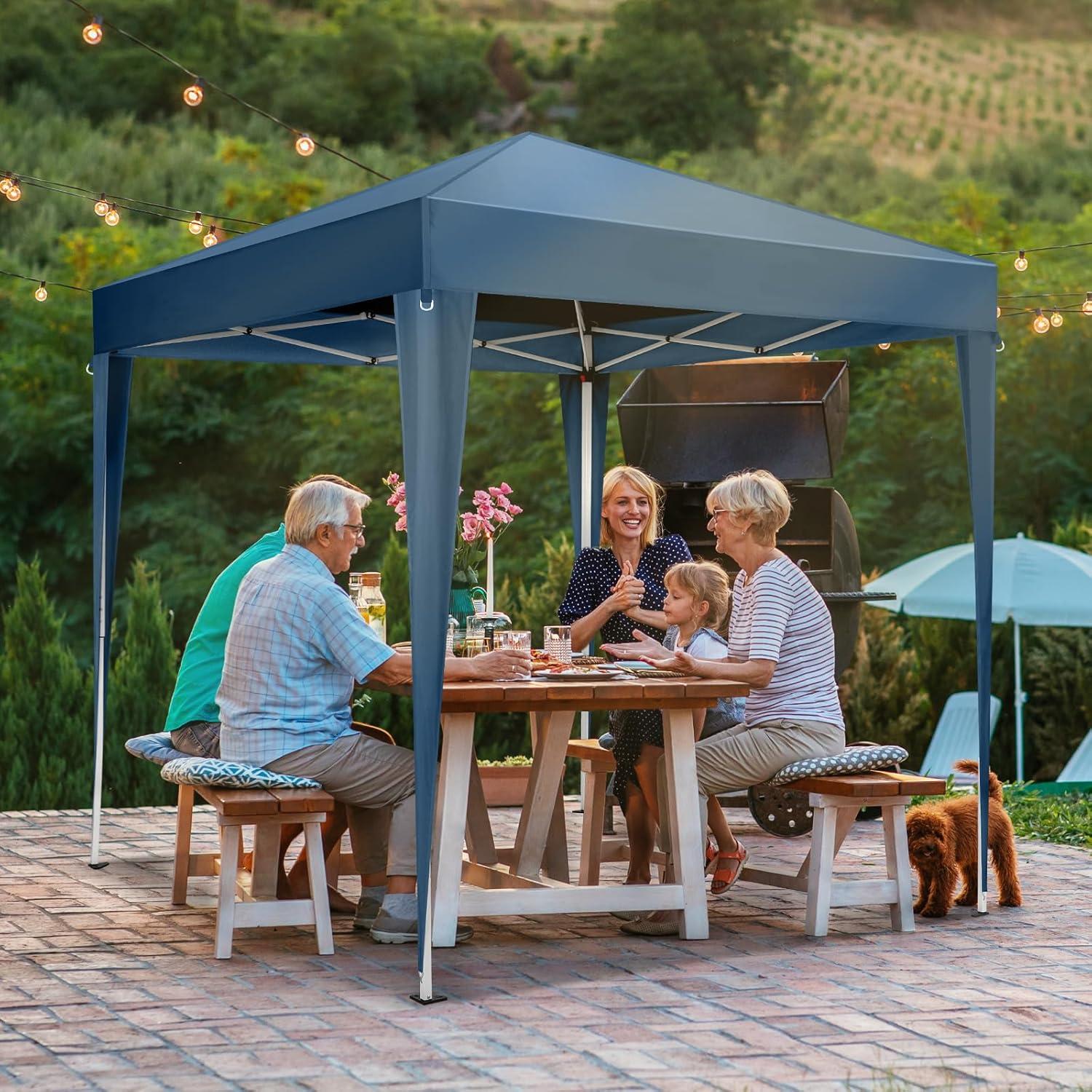 Carpa Pop Up VINGLI 1.98x1.98m Azul Resistente al Agua