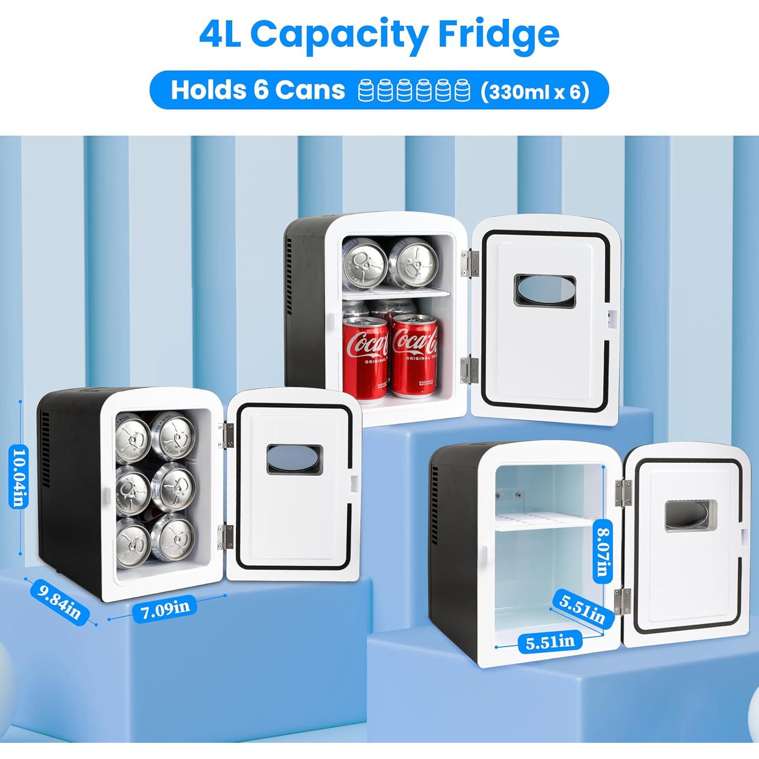 Mini Nevera Portátil Simple Deluxe 4L Ecológica Calentador y Enfriador